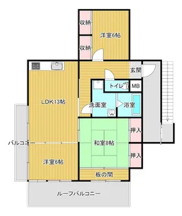 サンシャイン二本木【4階】の間取り