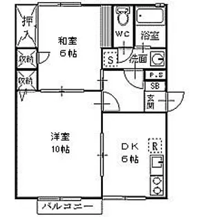 トゥインクル石川B【2階】の間取り