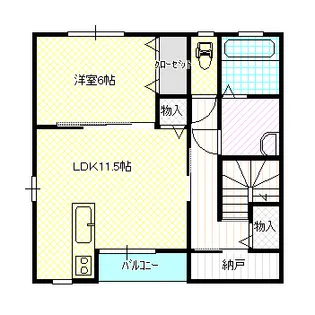 ハピネス B棟【2階】の間取り