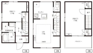 東京都文京区大塚5【一戸建】の間取り