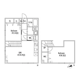 東京都世田谷区代沢3【マンション】の間取り