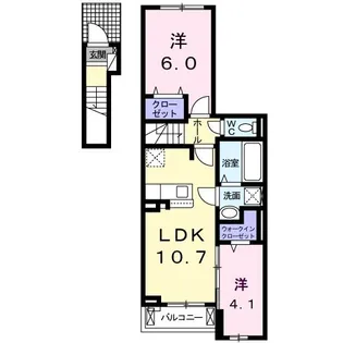 ふろーら・ふじ【2階】の間取り