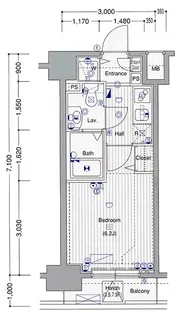 ガラグランディ日本橋【9階】の間取り