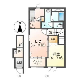 イーストゲート・スクエア【2階】の間取り