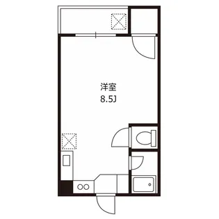 第二清水ハイツ【2階】の間取り