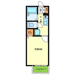 ジュネスうえがはら【1階】の間取り