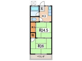 コーポ若月【2階】の間取り
