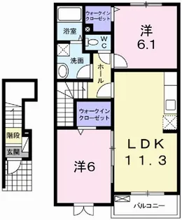 さくら 弐番館【2階】の間取り