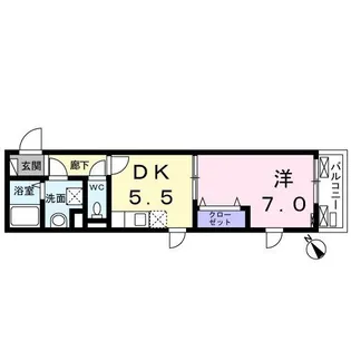 メゾン ド ルナロッサ【3階】の間取り