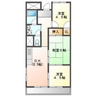 旭第2マンション【2階】の間取り