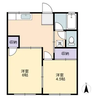 コーポ成瀬【1階】の間取り