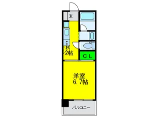 ル・パルトネ-ル難波【9階】の間取り