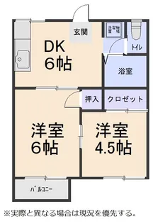 リゾートハイツ高木瀬【2階】の間取り