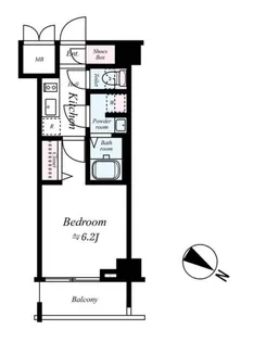 ガリシア品川【6階】の間取り