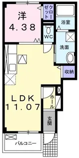 ガーデンクォーツ【1階】の間取り