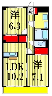 ソフィアコート市川【2階】の間取り