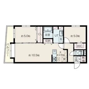 アルファスクエア平岸EAST【2階】の間取り