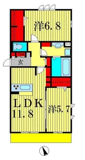 ティアレスII【2階】の間取り