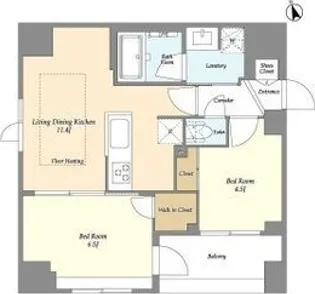 MODIER GINZA EAST【5階】の間取り