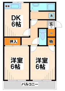サンハイム新富【1階】の間取り