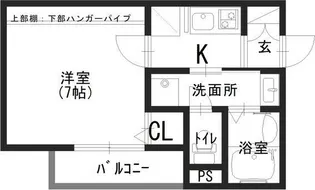 シュプリームFUSE【1階】の間取り