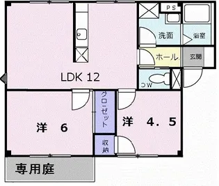 プラドール裕 D【1階】の間取り