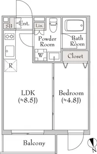 テラブリック南大井【3階】の間取り