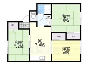 シャルム山栄【2階】の間取り