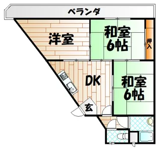 オアシス大畠【3階】の間取り