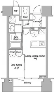ザ・ミッドハウス新宿御苑【11階】の間取り