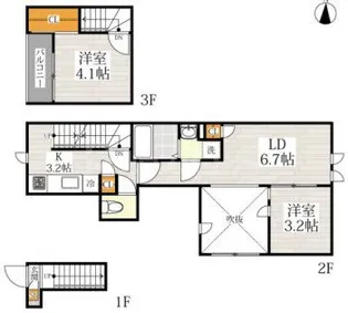 CB王子ルシエル【2階】の間取り