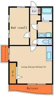 ユートピア魚住【4階】の間取り