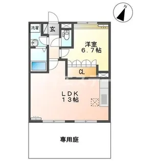 プレサス【1階】の間取り