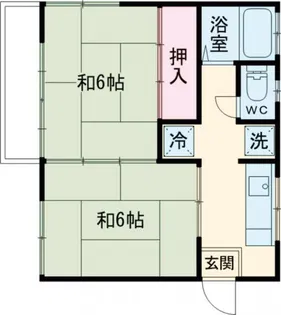 第6新上荘【1階】の間取り