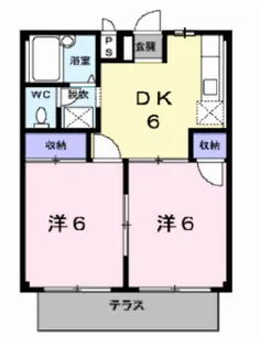 シティハイツ佐藤B【1階】の間取り