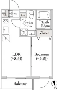 テラブリック南大井【5階】の間取り