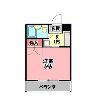パレ西三荘【4階】の間取り