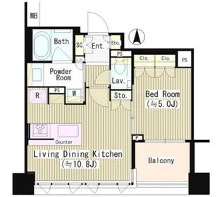 レフィール半蔵門【3階】の間取り