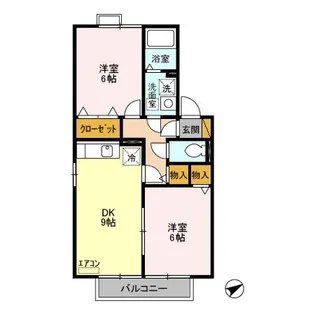 アミューズA・B【2階】の間取り