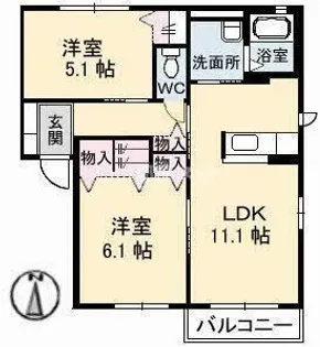 セントクレアII【2階】の間取り