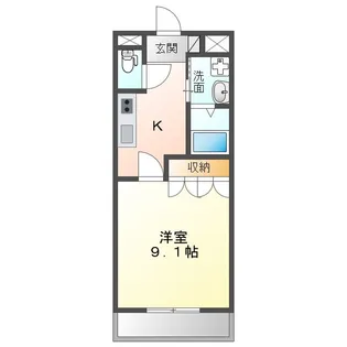 コーポブリリアント【2階】の間取り