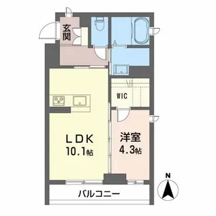 エスポワール宮千代【2階】の間取り