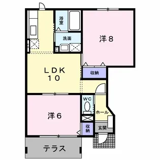 コーポラスフジタ【1階】の間取り
