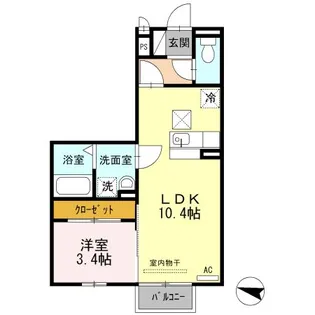 エラン与賀【1階】の間取り