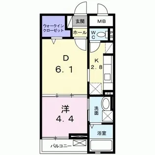 DREAM 武蔵塚【2階】の間取り