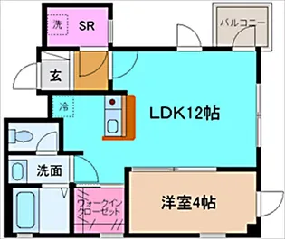 イースト21みかげII【3階】の間取り