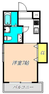 ブルービー玉造【3階】の間取り