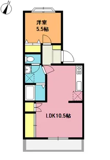 第2栗原ハイツ【1階】の間取り