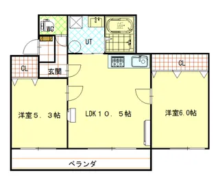 ビダ昭和通2【2階】の間取り