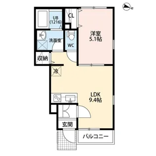 アムール千歳台I【1階】の間取り